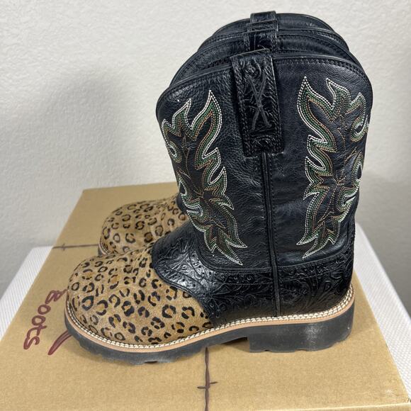 Twisted X All Around Boots 9” Womens‎ Size 7.5 M WAB0001 Leopard Print - Picture 7 of 14